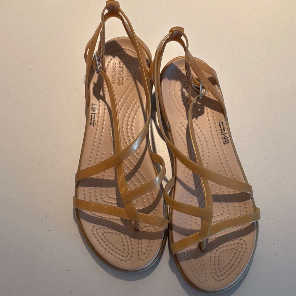 Tan Croc Sandals for Women